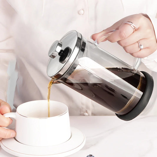 350 Ml French Press Pot Borosilicate Glass Coffee Maker Cold Brew Tea