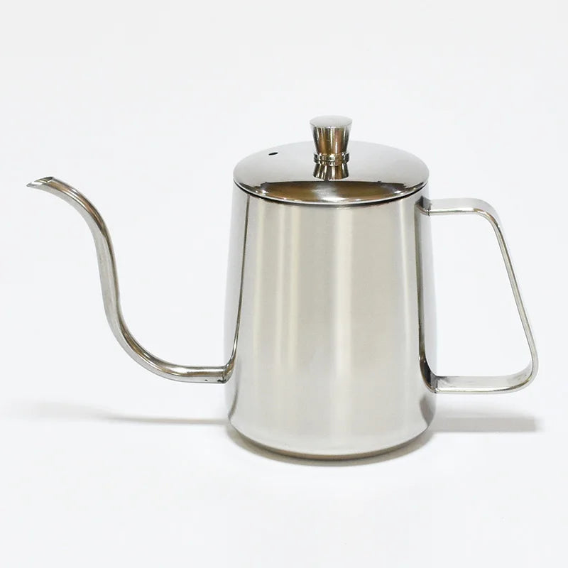 Hot sell 350/600ml hand drip coffee pouring kettle 304 stainless steel pour over gooseneck tea pot for kitchen hotel